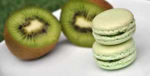 Makroner med kiwi