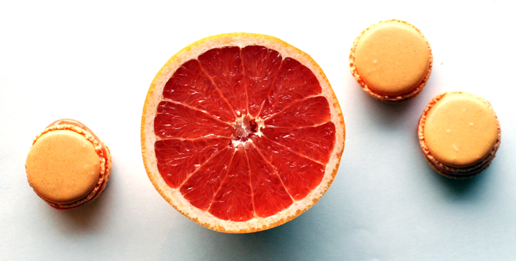 Makroner med grapefrukt